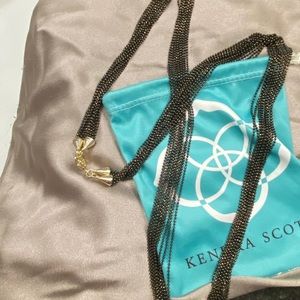 Black and gold Kendra Scott multi strand necklace